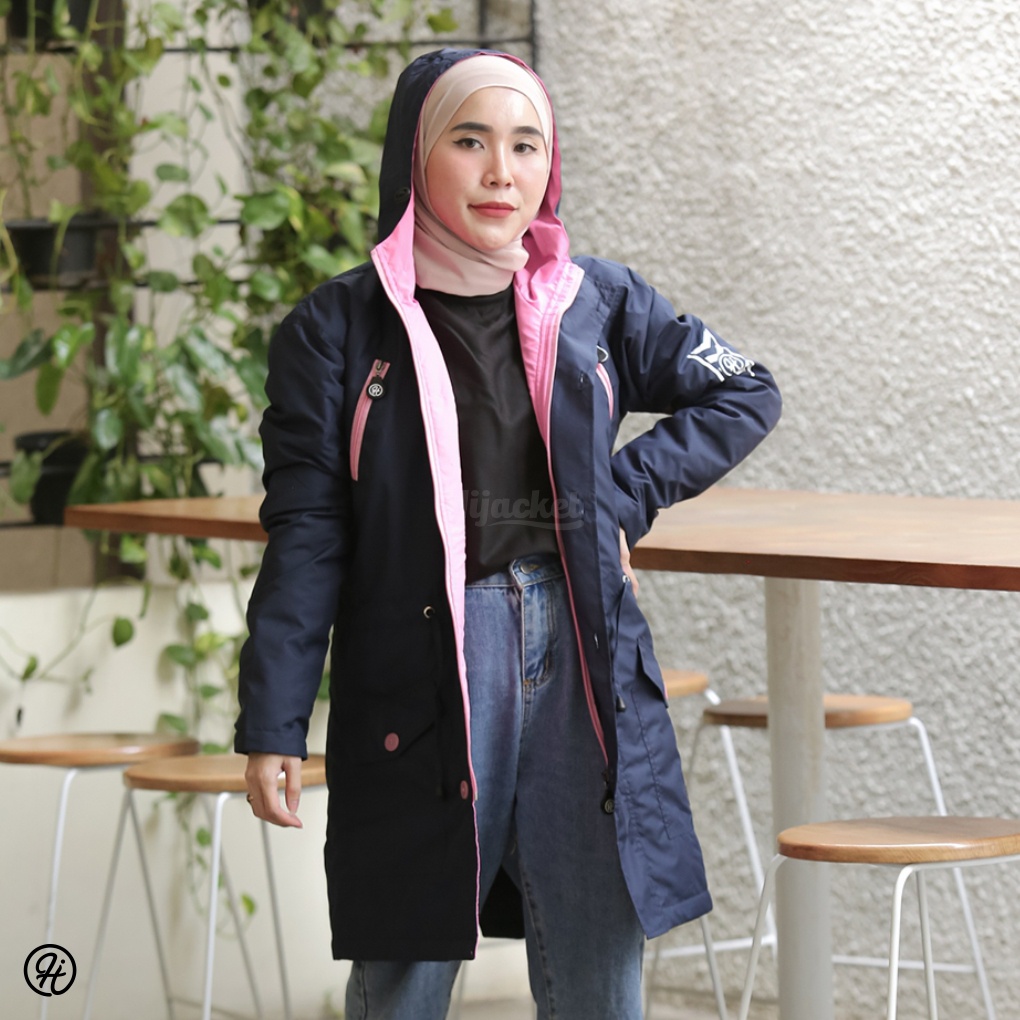 ⭐️BEST SELLER⭐️ Jaket Parka Wanita Muslimah Hijaber - Hijaket Montix Panjang Waterproof Anti Air