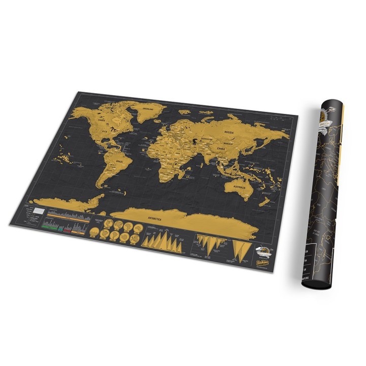 

Scratch Map Deluxe Travel Edition - Peta Gulung Scratch