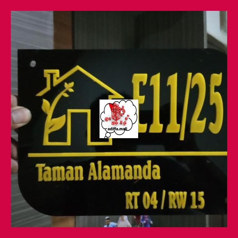 

474S0T5D Nomor Rumah Acrylic 25X17Cm Tebal 3Mm Mytpjd80E