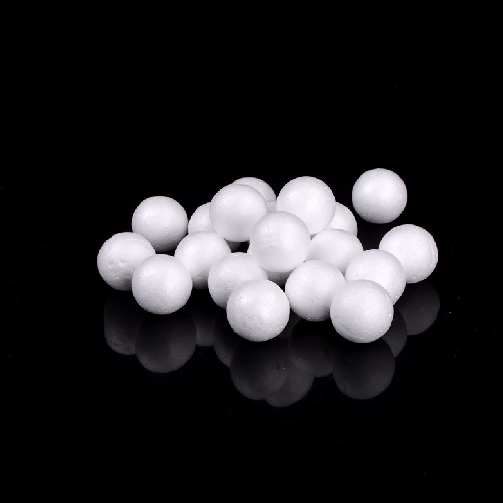 20 PCS Bola Busa Polystyrene Styrofoam Ukuran 10-40mm  20pcs Bola Styrofoam Polystyrene Warna Putih Untuk Craft DIY 20pcs Stiker Dinding Dengan Bahan Polystyrene Dan Bentuk Bulat Warna Putih