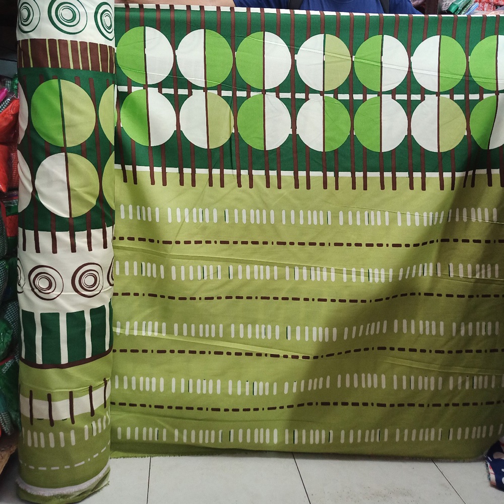 Bahan Kain Sprei Meteran Katun Microtex Disperse Motif Abstrak | Griya Sprei