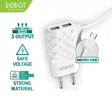 ROBOT RT-K5 Adaptor charger 3 Output 2.1 A Original resmi original - Garansi Resmi 1 Tahun