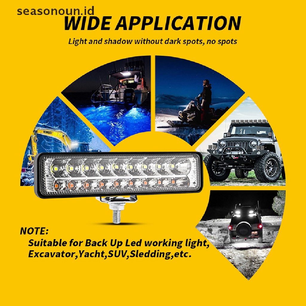 (seasonoun) Lampu Sorot LED 54W Ukuran 6 &quot;Untuk Mobil ATV SUV