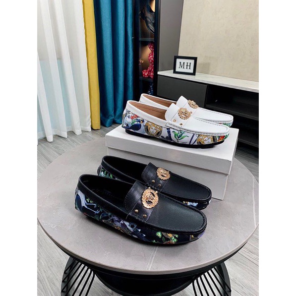 Versace beanie shoes (VERSACE) new casual shoes, the upper imported cowhide printing ➕ breathable le