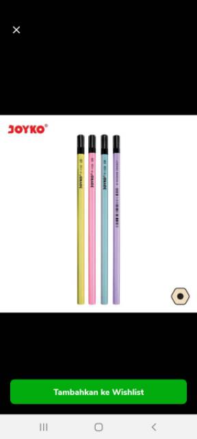 Pensil 2B Joyko P-108 Pearl per pack isi 12 Pensil Joyko P 108