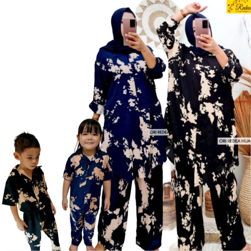 ONE SET RAYON PREMIUM ANAK 1 TAHUN SAMPAI ABG /MODEL KERAH KEMEJA/MOTIF CORAK