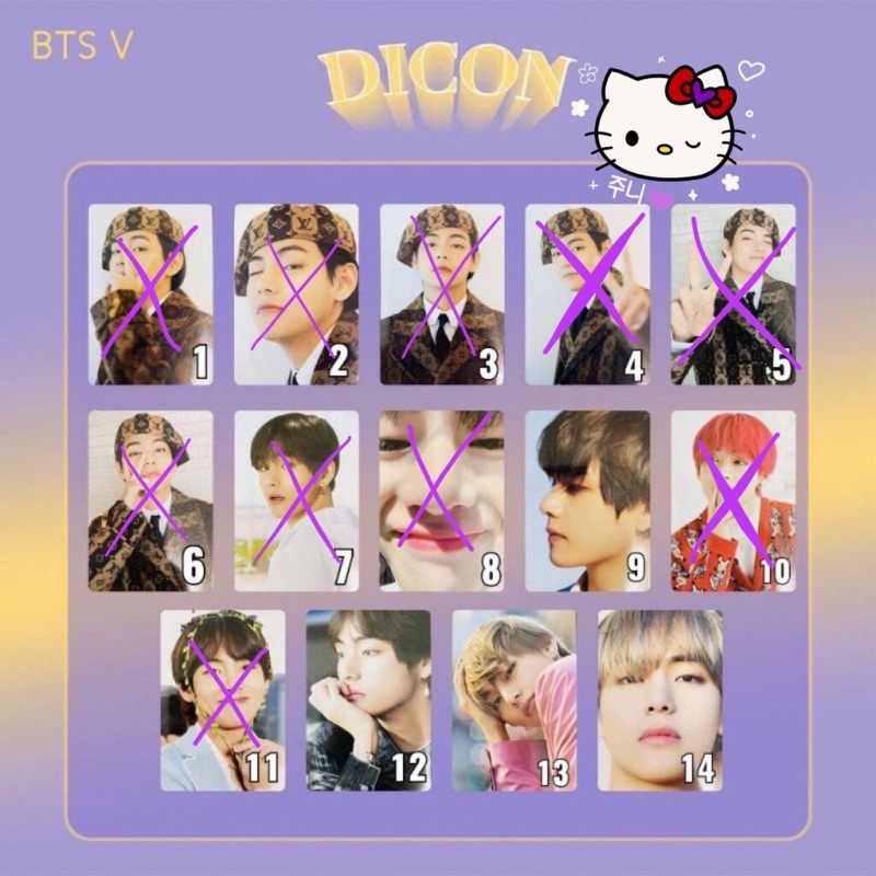 PHOTOCARD DICON BTS TAEHYUNG OFFICIAL READY