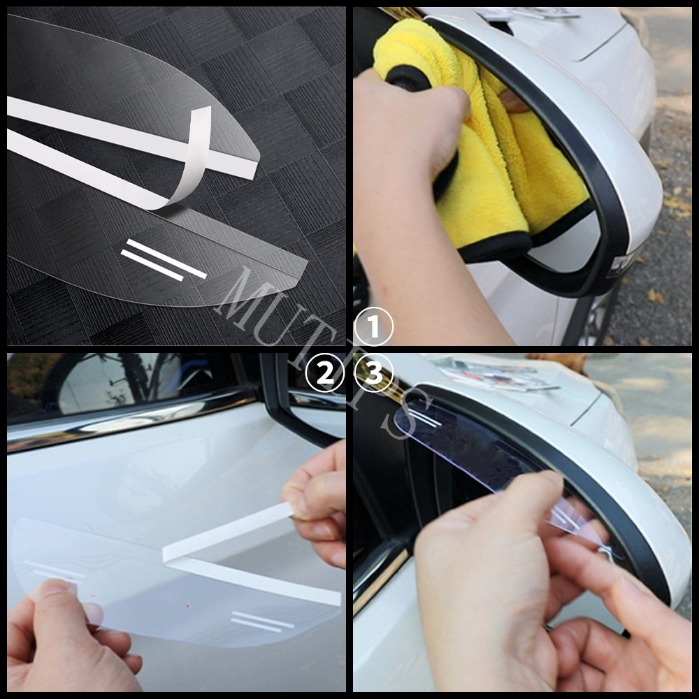 Hyundai 2Pcs Cover Pelindung Kaca Spion Mobil Bahan ABS Transparan Untuk Getz Accent Atoz i20 Trajet H1 i10 Kona Santa Fe