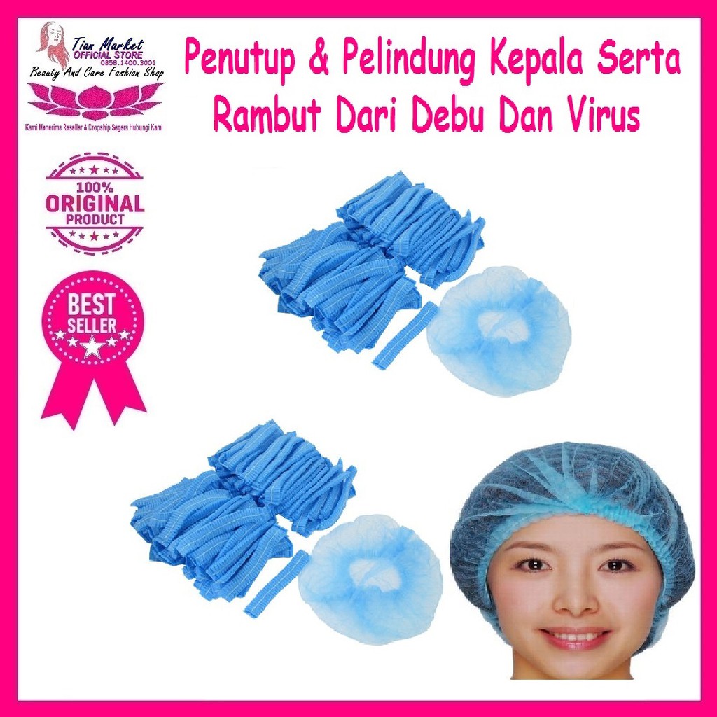 Hair Cup Hair Net Nurse Cup Pelindung Kepala Dari Virus