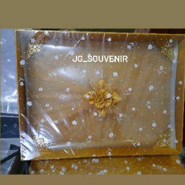Kotak Hantaran Seserahan Mika Tinggi Tile Warna Gold Ukuran 40x30x20cm