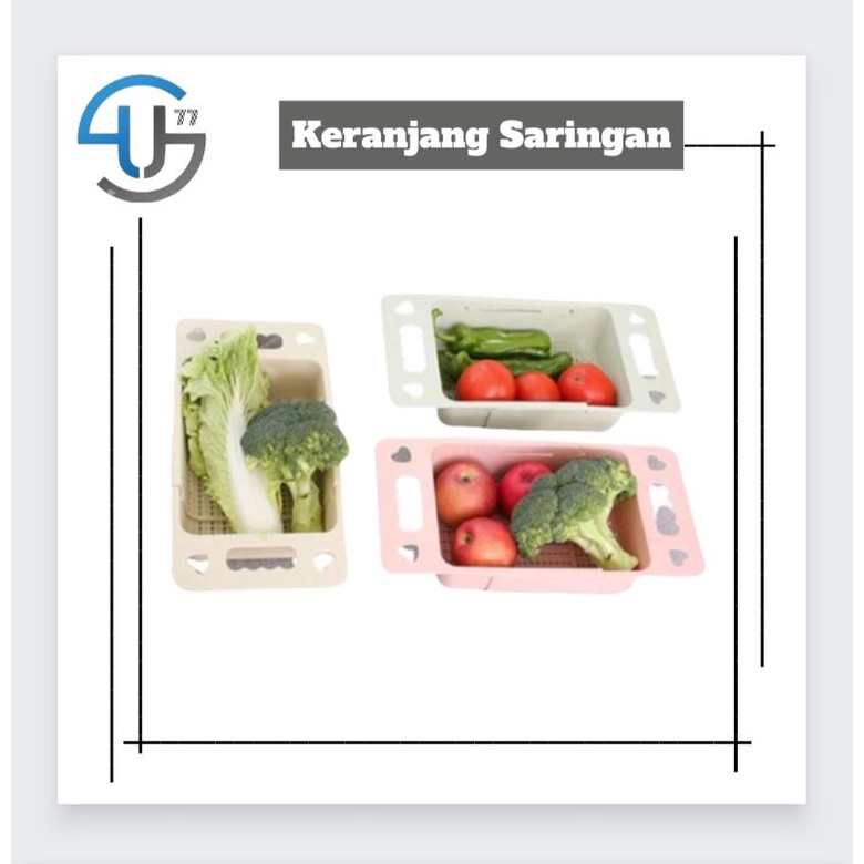 US109 Keranjang Saringan Cuci Buah Sayur Serbaguna By Toko Haji Usman