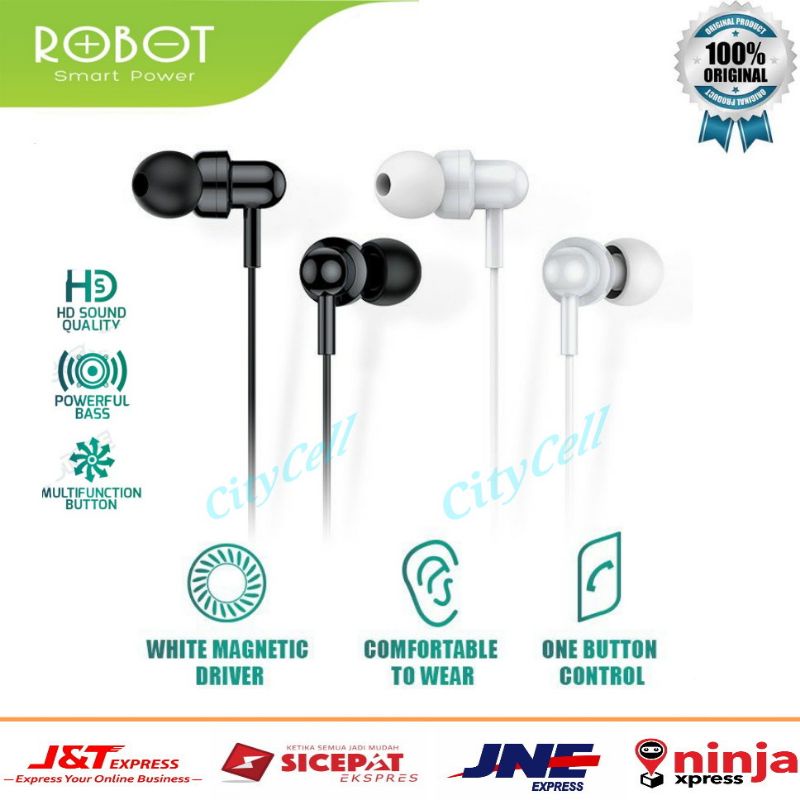 Headset Earphone ROBOT Original 100% Murah