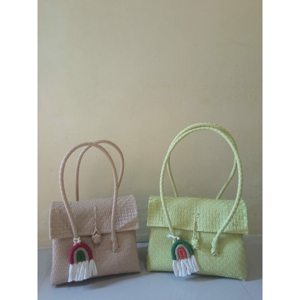 TAS ANYAMAN PLASTIK/CRYSTAL BAG/TAS ANYAM MODEL CRYSTAL