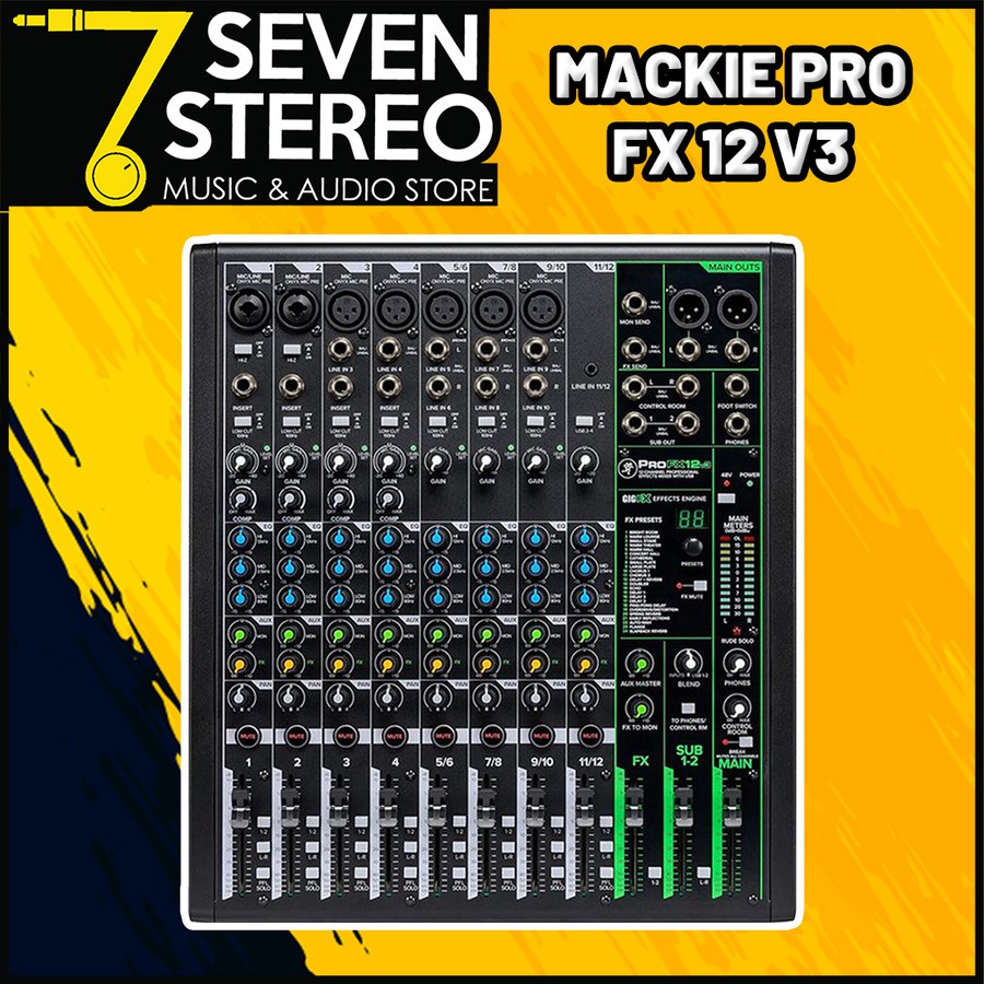 Mackie Pro FX 12 V3 12 Channel Mixer with USB and Effects