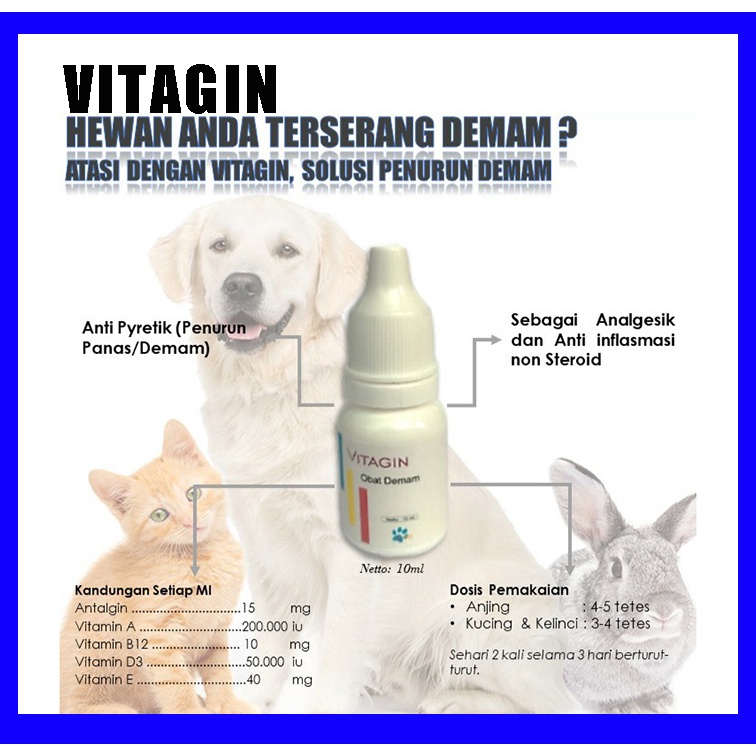 VITAGIN-OBAT PANAS-DEMAM KUCING-ANJING-KELINCI