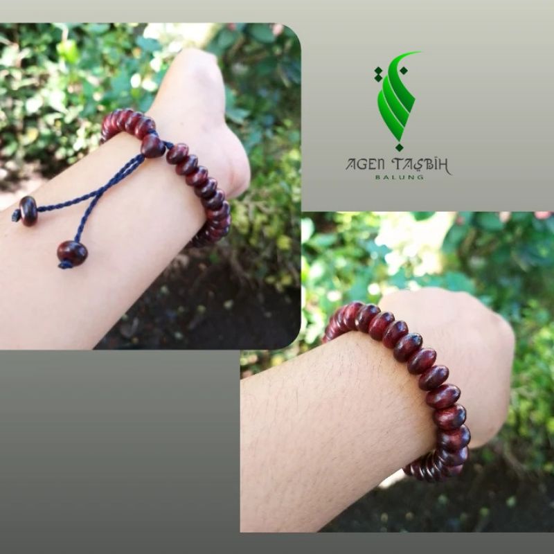 Gelang Kayu Walikukun Original pipih dan bulat