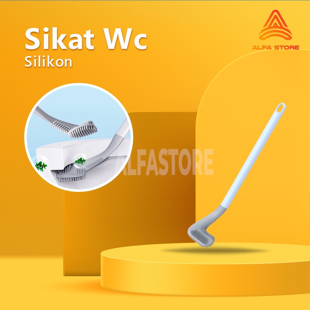 Sikat Closet Sikat Wc Golf Silikon 2in1Brush Toilet Alat Pembersih Kamar Mandi