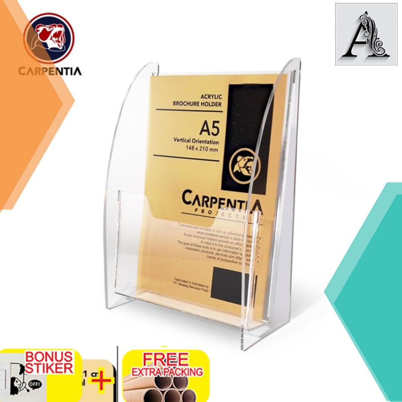 

Terlaris Brochure Holder Acrylic/Tempat Brosur Akrilik - A5 - Tipe B Bening