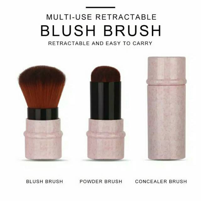 Maange 1Pc Brush Makeup Portable Marmer Retractable Multifungsi/kuas blush on/bedak