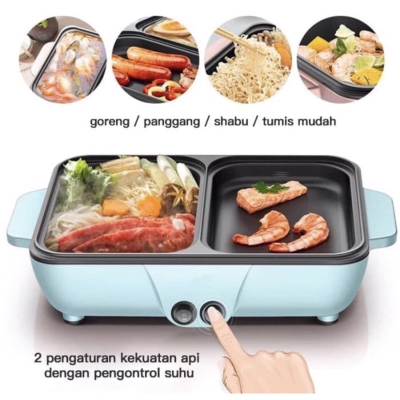 PANCI HOTPOT BBQ 2in1 - 2IN1 ElECTRIC GRILL PAN DAN HOTPOT