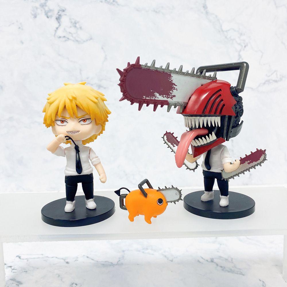 Lanfy Chainsaw Man Dekorasi Moldel Koleksi Q Versi Boneka Mainan Anak Ornamen Anak Hadiah Model Mainan