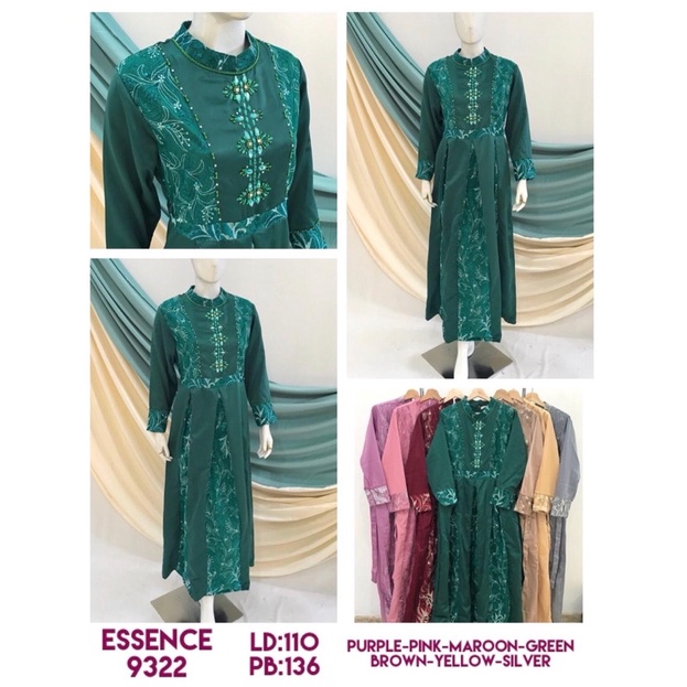 gamis maxi brukat tile seragam pesta mewah