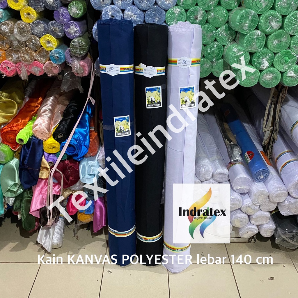 ( per 1 roll ) kain kanvas canvas lebar 140 cm ketebalan medium bahan tas tote bag alas sepatu kerajinan tangan dekorasi printing sublime sublim