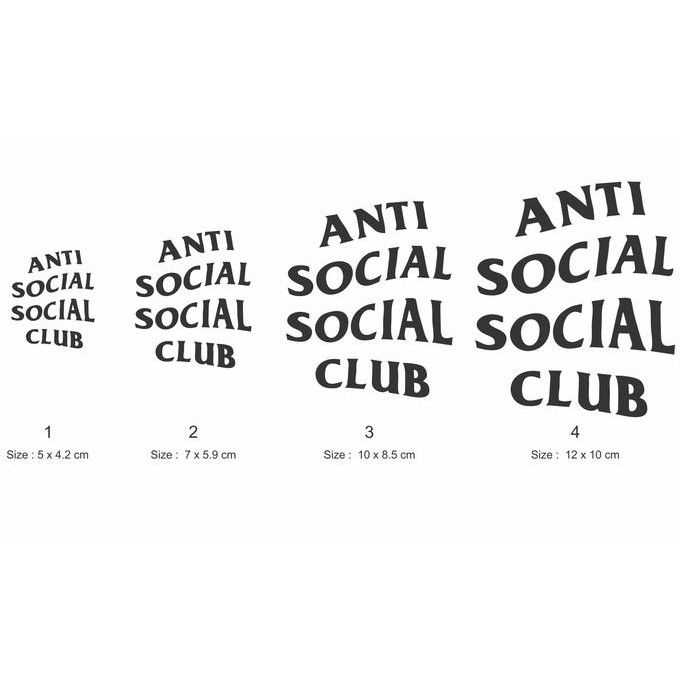

STOK BARU STICKER STIKER ANTI SOCIAL SOCIAL CLUB , DGI ....