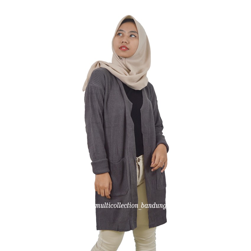 BELLE CARDY OVERSIZE / Cardigan Rajut Wanita / Cardigan Rajut / Long Cardigan /Baju Rajut Outer Knit-1
