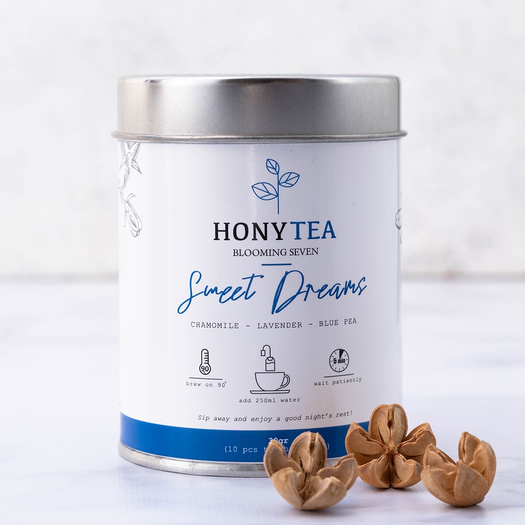 

TEA | SWEET DREAMS - BIG CAN | Lavender - Chamomile - Blue Pea | HONYTEA