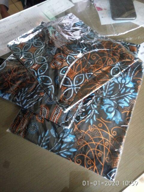 Kemeja Batik Couple Kawong Biru Motif Tukaran