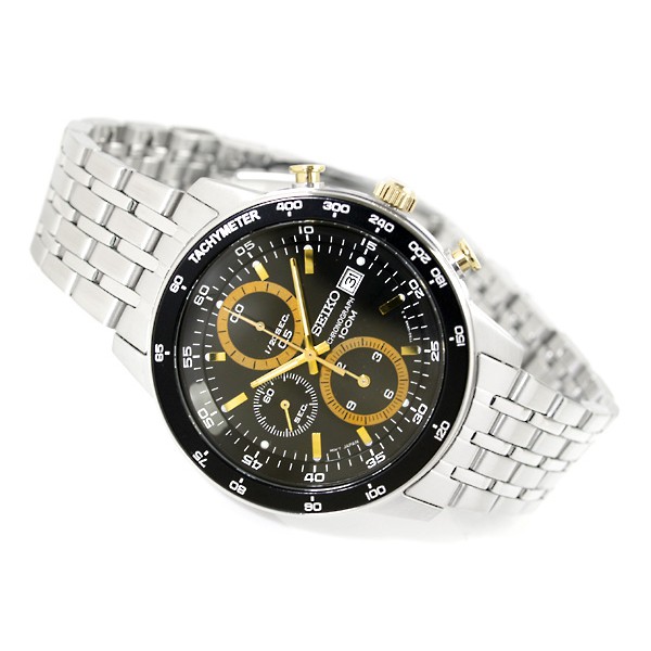 Seiko Quartz SND723P1 Chronograph Black Dial | Jam Pria SND723