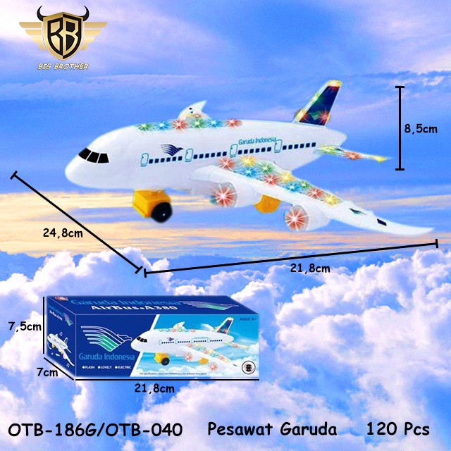 MURAH BRO1143 OTB186L BRO1282 OTB014 BRO1057 Pesawat Terbang Lion Garuda Airplane Mainan Anak Pesawatan BIGBROTHER