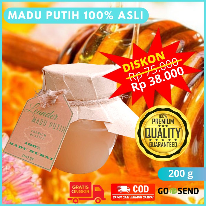 

Madu Putih Leander 200 Gram PREMIUM QUALITY Madu Murni 100% madu asli Original