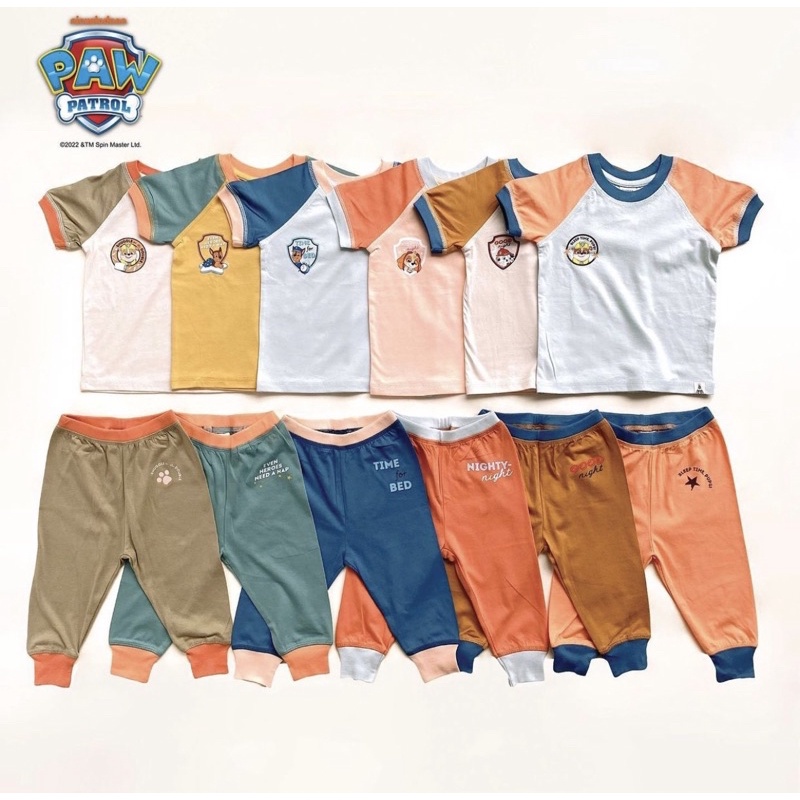 Baju Bayi Setelan Anak Piyama BOHOPANNA - SHORT PAJAMA PAW PATROL 1-5 Tahun