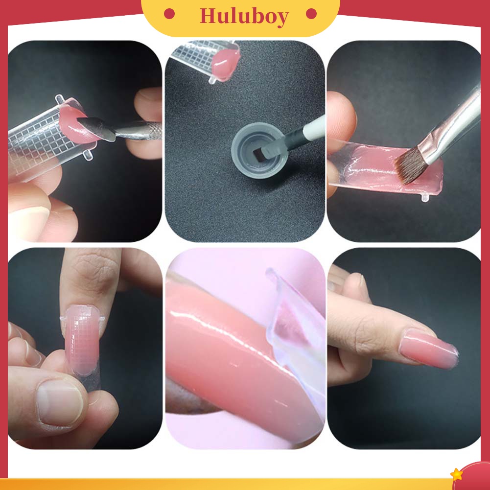Huluboy Huluboy♡ 100pcs Kuku Palsu Bahan Akrilik Bening