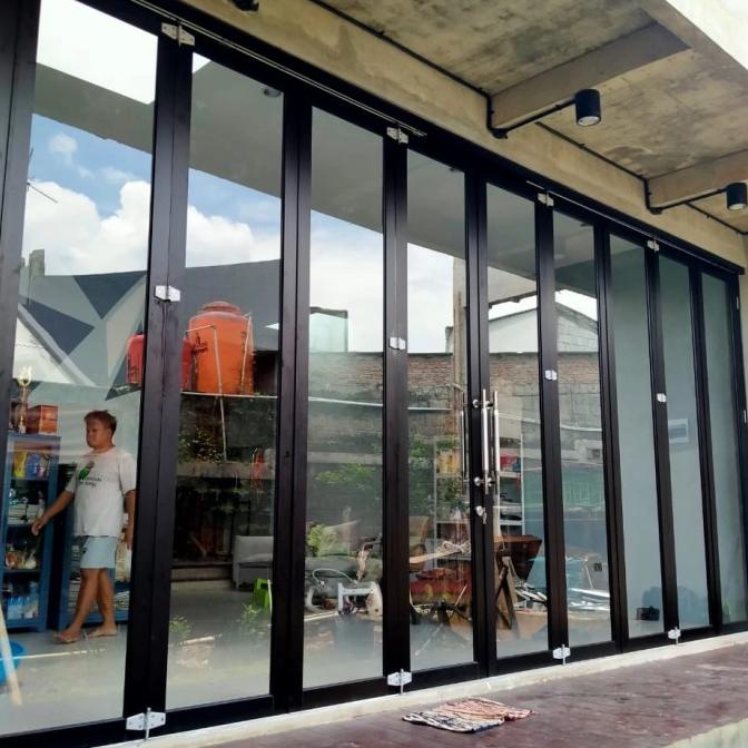 Pintu Lipat Alumunium Rel