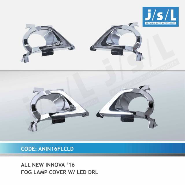 Foglamp Cover With Lamp DRL INNOVA 2016 Led DRL Cover Foglamp INNOVA REBORN