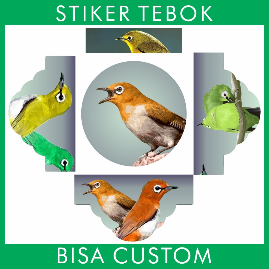 Stiker Tebok Lovebird Pleci LB Ebod Murah Murai Custom 1