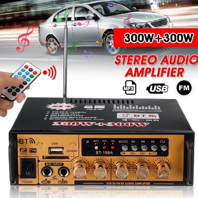 Power Amplifier Karaoke BT-198A Audio Stereo / Amplifier bluetooth