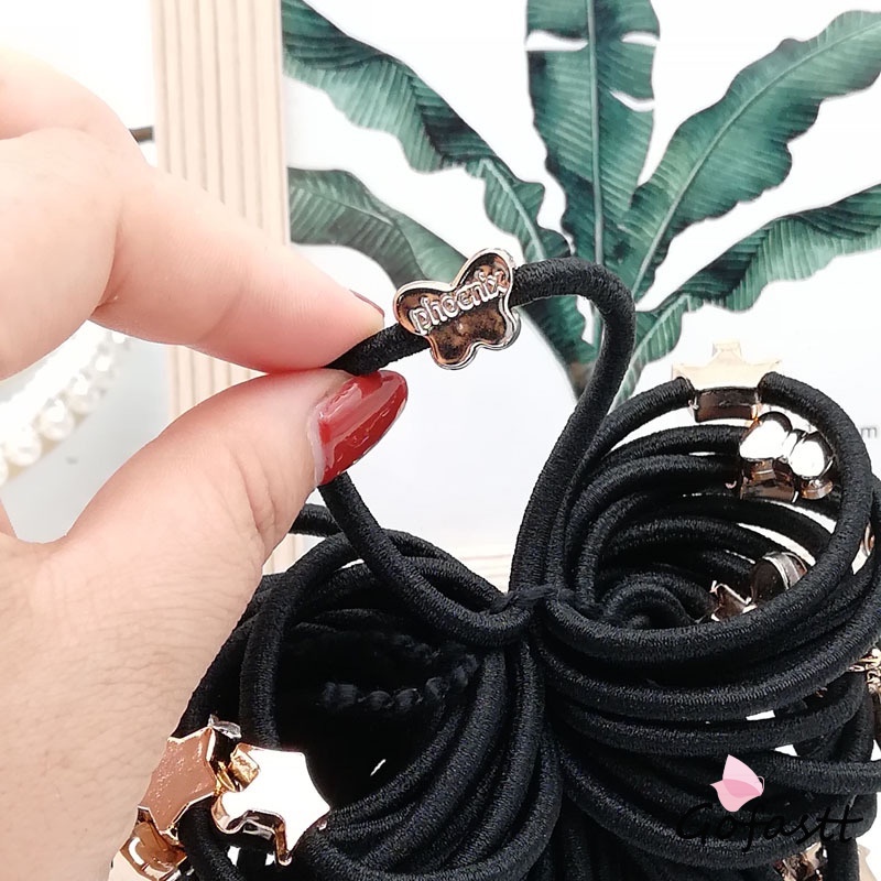 1PC Ikat Rambut Karet Wanita Korea Karakter Kuncir Rambut Gelang G-4