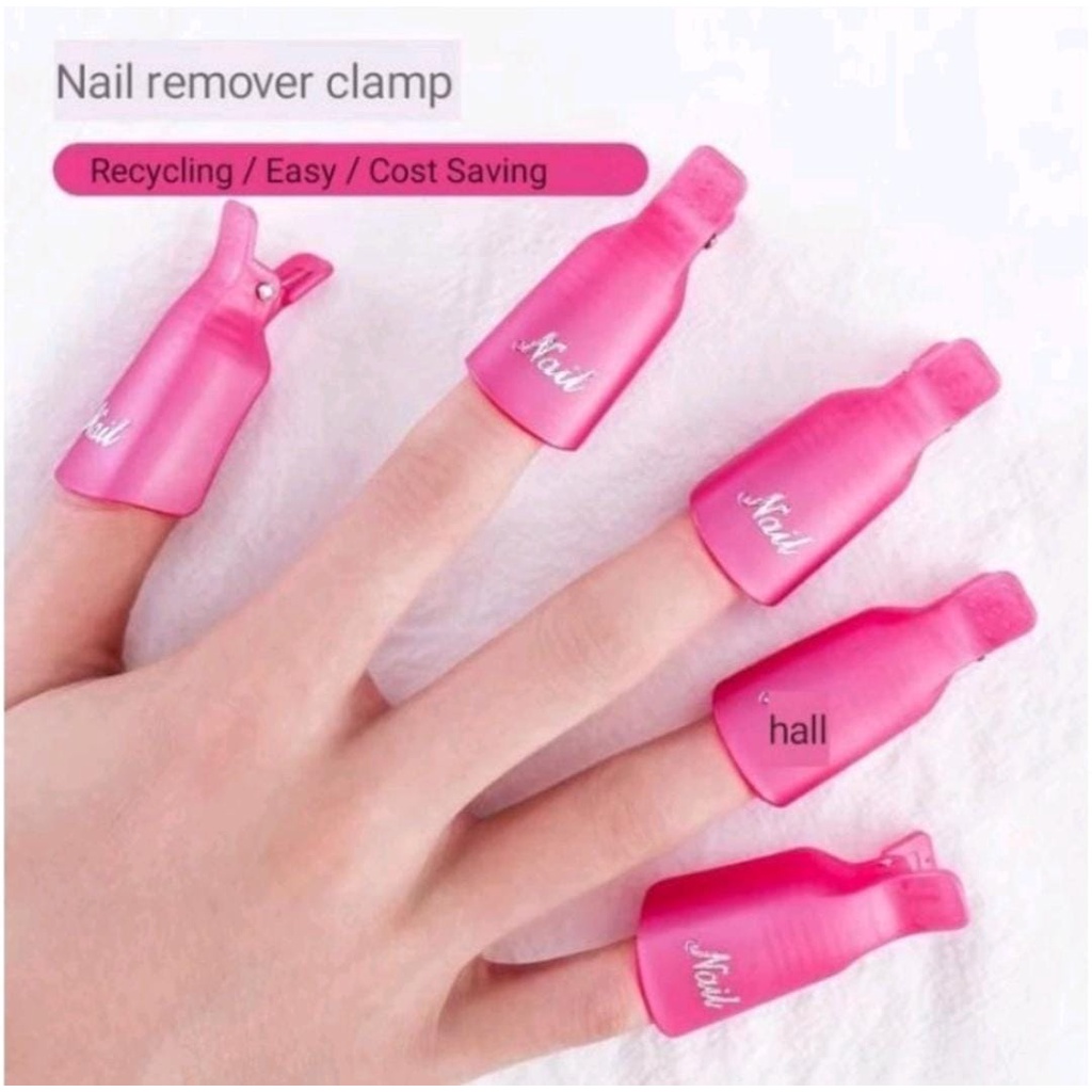 NAIL REMOVAL CLAMP/PENJEPIT KUKU UNTUK HAPUS BERSIHKAN KUTEKS ISI 10PCS