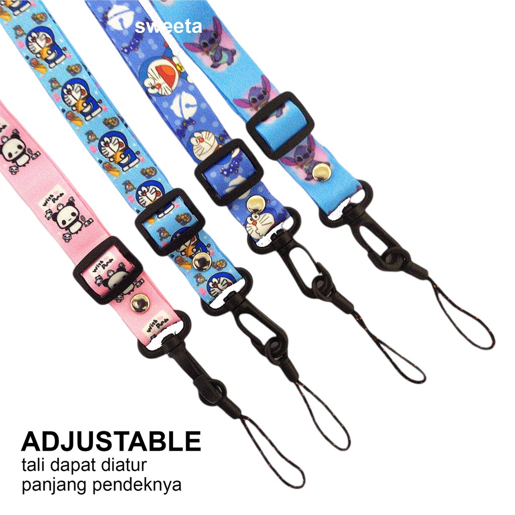 Tali Gantungan Hp Lanyard full Karakter 2 Titik [TIDAK TERMASUK KESING] - Bisa bayar ditempat - sweetacase.id / lanyard gantungan hp leher bisa dibuat selempang / hits 2022 / gantungan hp kalung / gantungan hp  / gantung hp karakter kartun / lucu