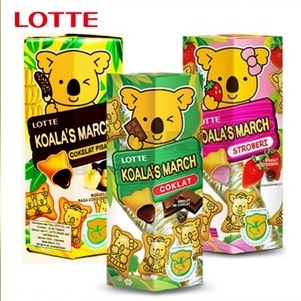 

Lotte Koala's March strawberry/coklat/vanila/choco banana 37gr