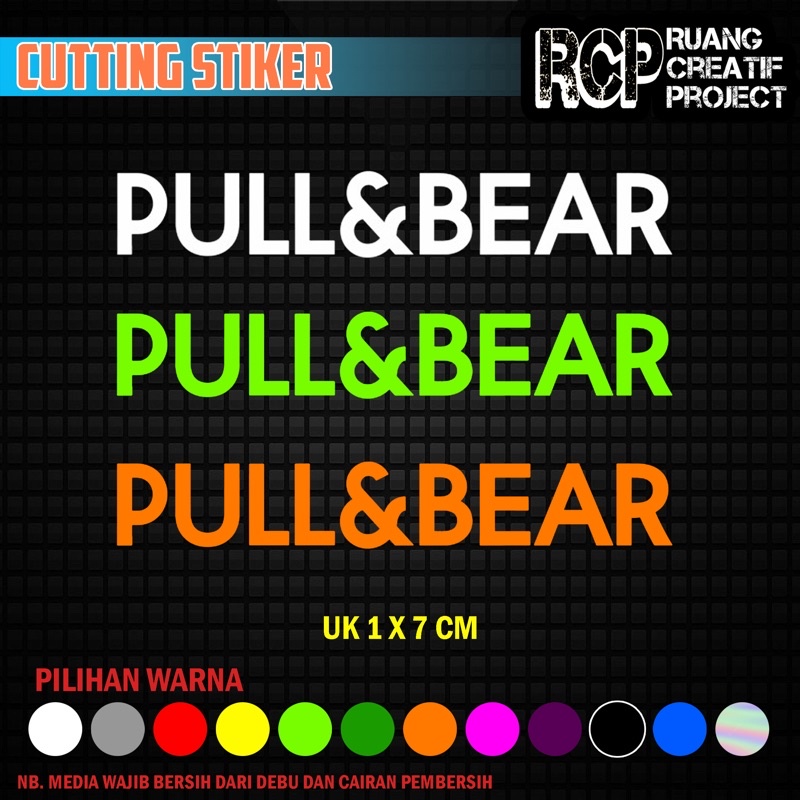 cutting stiker PULL &amp; BEAR / custome/ stiker custome