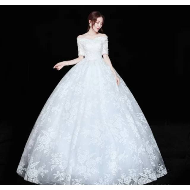 Gaun Pengantin Wedding Dress Wanita Korea Style 2019 Murah Baju Baru