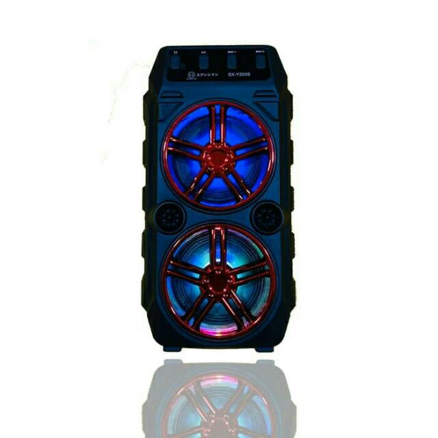 SPEAKER BLUETOOTH SX-Y2006-BK O19 BONUS MIC KARAOKE/SALON AKTIF WIRELESS SUPER BASS USB RADIO FM