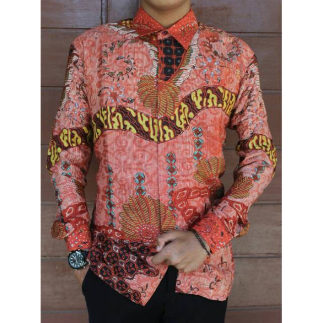 Kemeja batik tulis bahan sutra batik pekalongan