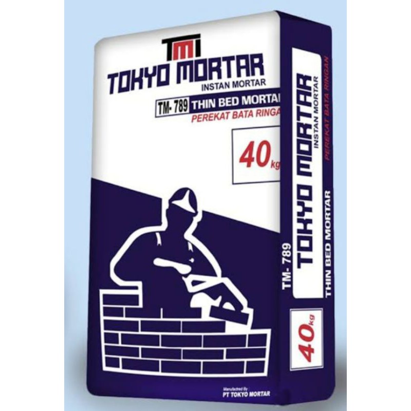 KHUSUS GRAB-CIPANAS. mortar semen instan perekat bata ringan tokyo mortar 40 kg