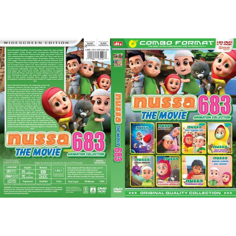 Kaset film koleksi kartun anak nussa the movie vol.683